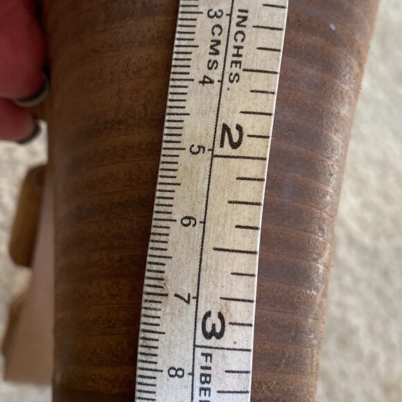 CROWN VINTAGE laceup strappy tan suede 3-1/2" heels, sz 10 - Picture 10 of 11